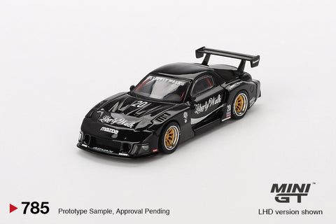 1/64 Mini GT MGT00785-R Mazda RX-7 LB-Super Silhouette Liberty Walk Black RHD