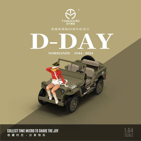 (Pre-Order) 1/64 Time Micro TM643703 Jeep Willys MB G503 D-Day Normandy LHD