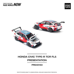 (Pre-Order) 1/64 Pop Race PR640153 Honda Civic Type-R (FL5) TCR Presentation