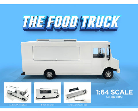 (Pre-Order) 1/64 American Diorama AD-70200MJ The Food Truck (White) LHD