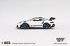 (Pre-Order) 1/64 Mini GT MGT00853-R Porsche 911 (992) GT3 RS Weissach Package White with Indigo Blue RHD