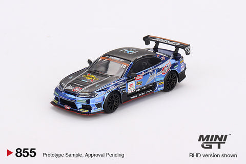 (Pre-Order) 1/64 Mini GT MGT00855-BL Nissan Silvia (S15) D-MAX #70 D-MAX Racing 2023 D1 Grand Prix RHD