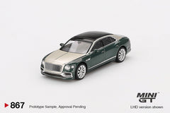 (Pre-Order) 1/64 Mini GT MGT00867-R Bentley Flying Spur White Sand Verdant RHD