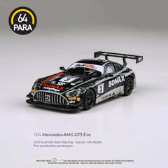 (Pre-Order) 1/64 PARA64 PA-55360 Mercedes-AMG GT3 Evo 2021 Gulf 12H Ram Racing Sonax LHD