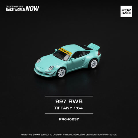 (Pre-Order) 1/64 Pop Race PR640237 RWB 997 Tiffany Blue