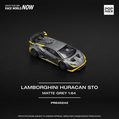 (Pre-Order) 1/64 Pop Race PR640242 Lamborghini Huracan STO Matte Grey