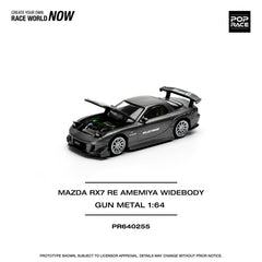 (Pre-Order) 1/64 Pop Race PR640255 Mazda RX7 Re-Amemiya Gun Metal