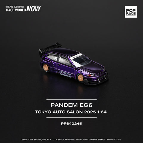 1/64 Pop Race PR640245 Pandem Civic EG6 Tokyo Auto Salon 2025