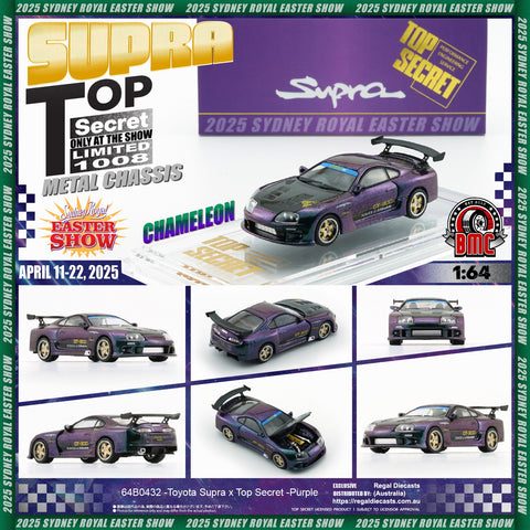 1/64 BM Creations 64B0432 Toyota Supra Top Secret Purple RHD