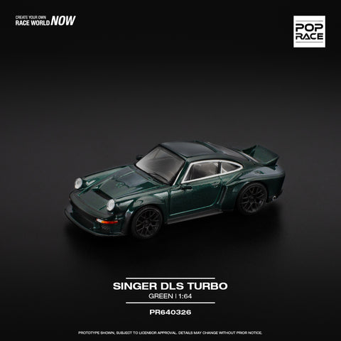 (Pre-Order) 1/64 Pop Race PR640326 Singer DLS Turbo (Road) Green