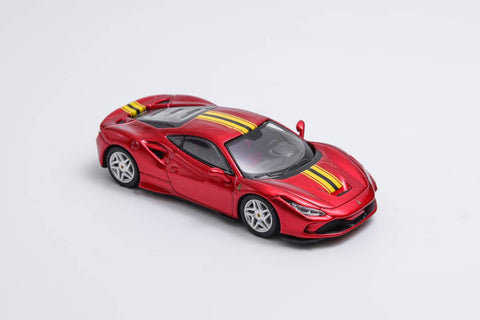 (Pre-Order) 1/64 XF Model XFFF8RY Ferrari F8 Tributo Red/ Yellow Stripes LHD