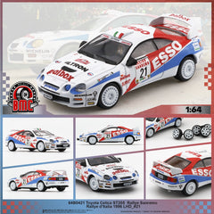 (Pre-Order) 1/64 BM Creations 64B0421 Toyota Celica ST205 Rallye Sanremo Rallye d’Italia 1996 #21 LHD