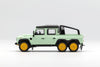 1/64 GCD 284 Land Rover Defender 110 Kahn 6x6 Pick Up Light Green RHD