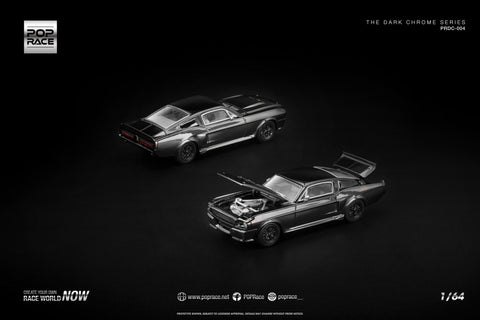 (Pre-Order) 1/64 Pop Race PRDC004 Shelby Mustang GT500 Dark Chrome