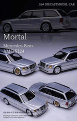 1/64 Mortal MMBES124SBBS Mercedes-Benz E-Class Mk1 S124 Silver with BBS Wheels
