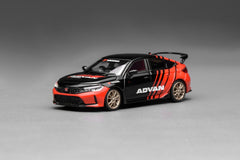 (Pre-Order) 1/64 Motorhelix M65341 Honda Civic Type R FL5 Advan Livery w/ MF10 Wheels