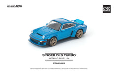(Pre-Order) 1/64 Pop Race PR640449 Singer DLS Turbo Metallic Blue