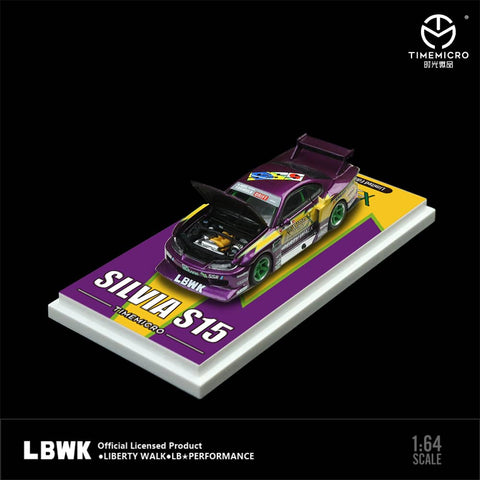 1/64 Time Micro TM646003 LBWK Silvia S15 Purple