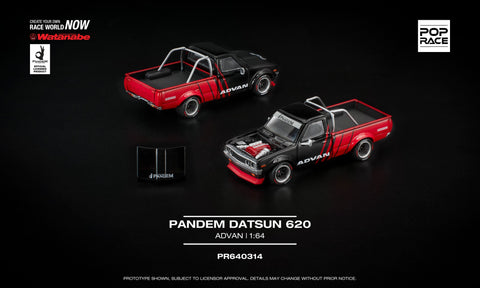 (Pre-Order) 1/64 Pop Race PR640314 Pandem Datsun 620 Advan