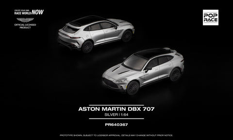 (Pre-Order) 1/64 Pop Race PR640367 Aston Martin DBX 707 Silver