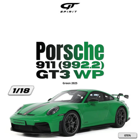 (Pre-Order) 1/18 GT Spirit GT576 Porsche 911 (992.2) GT3 WP 2025 Green