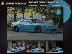 1/64 Street Weapon SWNSS15LB Rocket Bunny Silvia S15 Light Blue