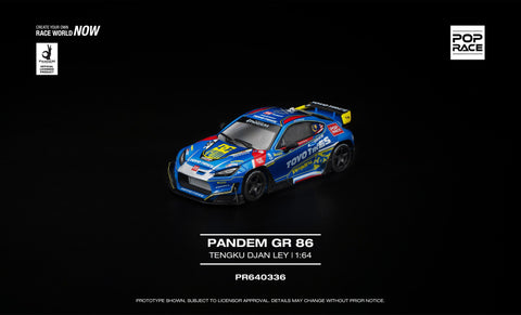(Pre-Order) 1/64 Pop Race PR640336 Pandem GR 86 Tengku Djan Ley