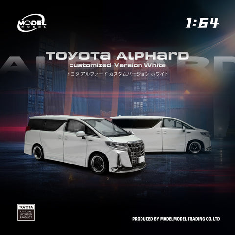 (Pre-Order) 1/64 Model Model MM64-ALPHARD-002 Toyota Alphard Customized Version White