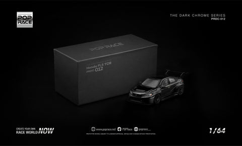 (Pre-Order) 1/64 Pop Race PRDC012 Honda Civic Type-R (FL5) TCR Dark Chrome