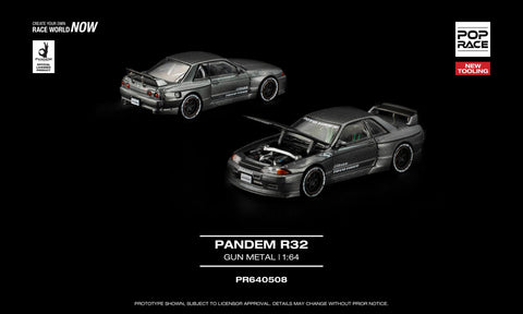 (Pre-Order) 1/64 Pop Race PR640508 Pandem R32 Gun Metal