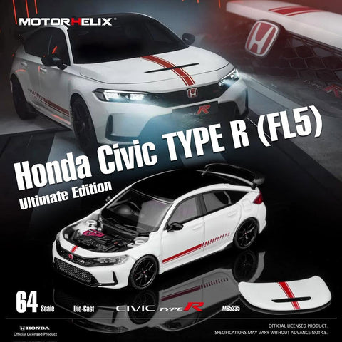 1/64 Motorhelix M65335 Honda Civic Type R (FL5) Uitimate Edition White