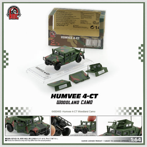 (Pre-Order) 1/64 BM Creations 64B0460 Humvee 4-CT Woodland Camo