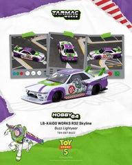 (Pre-Order) 1/64 Tarmac T64-097-BUZZ LB-Kaido Works R32 Skyline Buzz Lightyear