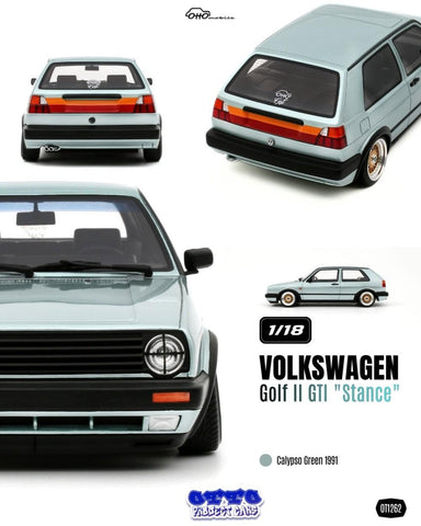 (Pre-Order) 1/18 OttOmobile OT1262 Volkswagen Golf 2 GTi Stance 1991 Calypso Green