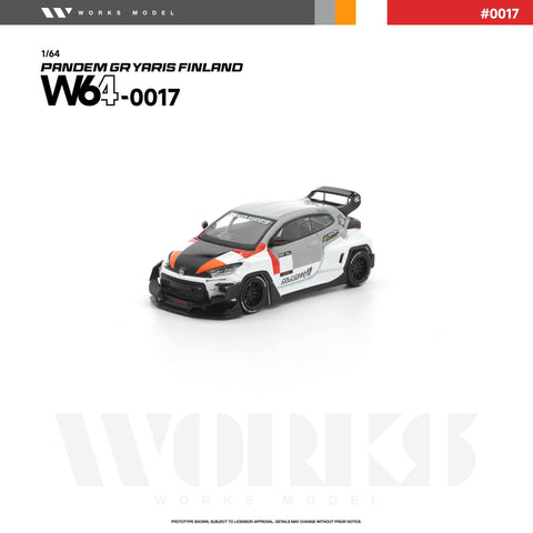 (Pre-Order) 1/64 Works Model W640017 Pandem GR Yaris Finland