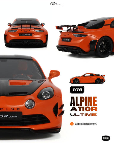 (Pre-Order) 1/18 OttOmobile OT1391 Alpine A110 R Ultime 2025 Matt Solar Orange