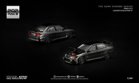 (Pre-Order) 1/64 Pop Race PRDC013 Lancer Evolution IV Dark Chrome