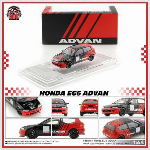 (Pre-Order) 1/64 BM Creations 64B0481 Honda Civic EG6 Advan