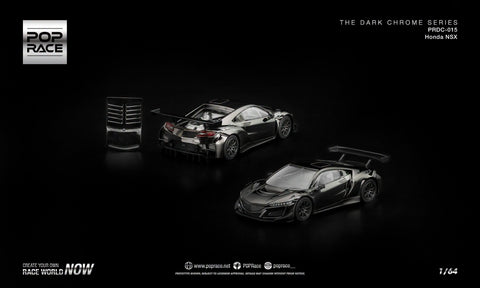 (Pre-Order) 1/64 Pop Race PRDC015 Honda NSX GT3 EVO22 Dark Chrome