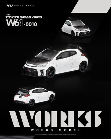 (Pre-Order) 1/64 Works Model W640010 Toyota GRMN Yaris White