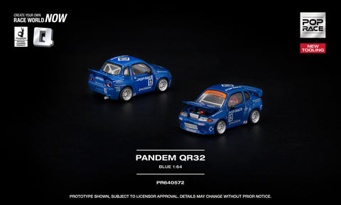 (Pre-Order) 1/64 Pop Race PR640572 Pandem QR32 Blue