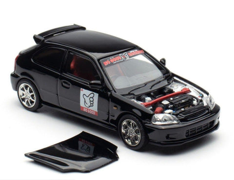 1/64 Motorhelix M65022 Honda Civic Type R (EK9) Customized No Good Racing Black