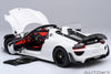 1/18 AUTOART 77920 Porsche 918 Spyder Weissach Package (White w/ Red interior)