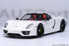 1/18 AUTOART 77920 Porsche 918 Spyder Weissach Package (White w/ Red interior)