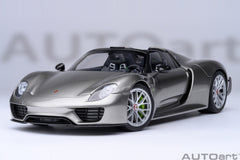 1/18 AUTOART 77922 Porsche 918 Spyder Weissach Package (Liquid Metal Silver)