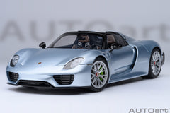 1/18 AUTOART 77923 Porsche 918 Spyder Weissach Package (Liquid Metal Chrome Blue)