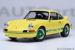 1/18 AUTOART 78033 Porsche 911 Carrera 2.7 RS (Light Yellow w/ Green Stripes)