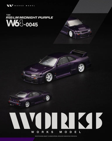 (Pre-Order) 1/64 Works Model W640045 R33 LM Midnight Purple