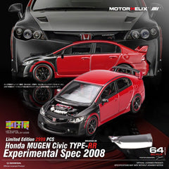 1/64 Motorhelix M65405DZ-HK Honda Mugen Civic Type-RR Experimental Spec 2008