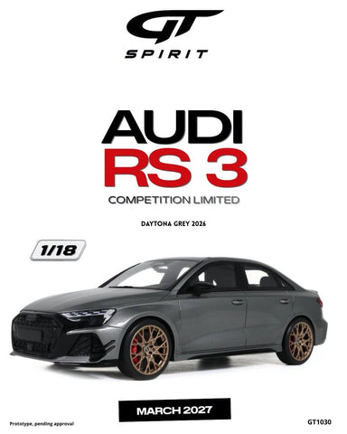 (Pre-Order) 1/18 GT Spirit GT1030 Audi RS 3 Competition Limited 2026 Daytona Grey